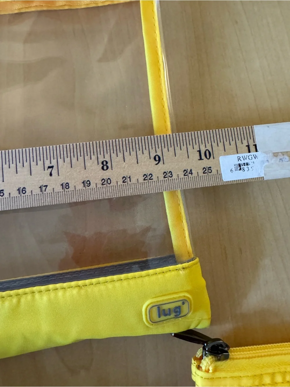 Lug Set of 3 Clearview Envelope Transport Pouches Bright Yellow NWOT